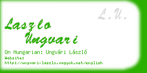 laszlo ungvari business card